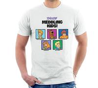 All+Every Scooby Doo Those Meddling Kids Character Tiles Men's T-Shirt White