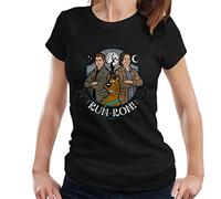 All+Every ScoobyNatural Sam and Dean Winchester Ruh Roh Women's T-Shirt Black
