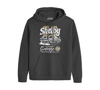All+Every Shelby Performance And Tuning Garage Men's Hooded Sweatshirt Charcoal