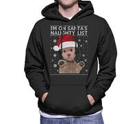 All+Every Sooty Christmas Sweep Im On Santas Naughty List Men's Hooded Sweatshirt Black