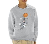 All+Every Space Jam Bugs Bunny Basketball Kid's Sweatshirt Heather Grey