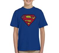 All+Every Superman Faded Logo Kid's T-Shirt Royal Blue