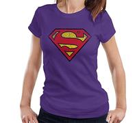 All+Every Superman Faded Logo Women's T-Shirt Purple