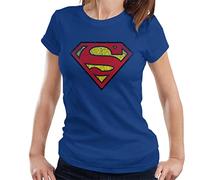All+Every Superman Faded Logo Women's T-Shirt Royal Blue