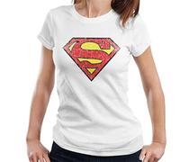 All+Every Superman Faded Logo Women's T-Shirt White