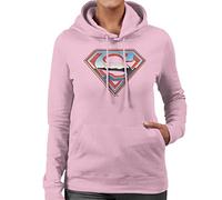 All+Every Superman Sparkling Logo Women's Hooded Sweatshirt Light Pink