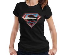 All+Every Superman Sparkling Logo Women's T-Shirt Black