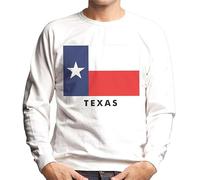 All+Every Texas State Flag Men's Sweatshirt White