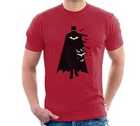 All+Every The Batman Silhouette White Bats Men's T-Shirt
