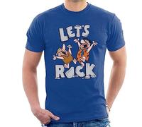 All+Every The Flintstones Fred & Barney Lets Rock Men's T-Shirt
