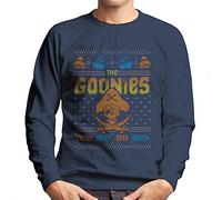 All+Every The Goonies Pirate Christmas Knit Pattern Men's Sweatshirt Navy Blue