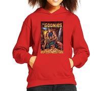 All+Every The Goonies Treasure Scene Kid's Hooded Sweatshirt Red