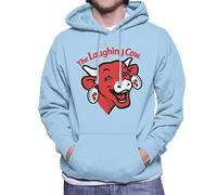 All+Every The Laughing Cow Contemporary Logo Men's Hooded Sweatshirt Sky Blue