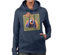 All+Every The Magic Roundabout Retro Psychedelic Dougal Women's Hooded Sweatshirt Navy Blue