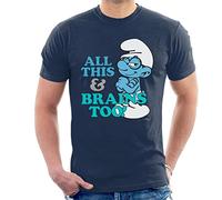 All+Every The Smurfs All This and Brains Too Men's T-Shirt