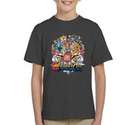 All+Every Thundercats Character Montage Kid's T-Shirt Charcoal