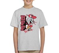 All+Every Tom and Jerry Baseball BFFs Kid's T-Shirt Heather Grey