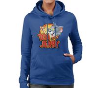 All+Every Tom and Jerry Opening Title Women's Hooded Sweatshirt Royal Blue