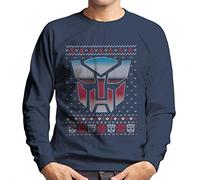 All+Every Transformers Christmas Autobot Symbol Men's Sweatshirt Navy Blue