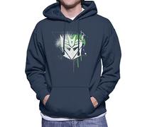 All+Every Transformers Decepticons Icon Splatter Men's Hooded Sweatshirt Navy Blue