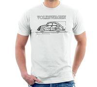 All+Every Volkswagen Beetle Black Technical Diagram Men's T-Shirt