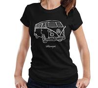 All+Every Volkswagen Camper Doodle Women's T-Shirt Black
