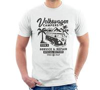 All+Every Volkswagen Campers Service and Repair Design Men's T-Shirt White