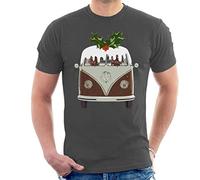All+Every Volkswagen Christmas Pudding Camper Men's T-Shirt Charcoal