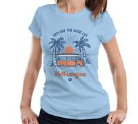 All+Every Volkswagen Explore The Good Life Women's T-Shirt Sky Blue