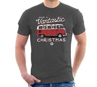 All+Every Volkswagen Have A Vantastic Christmas Camper Men's T-Shirt Charcoal