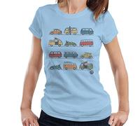 All+Every Volkswagen Vans and Beetles Women's T-Shirt Sky Blue