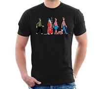 All+Every Where's Wally Characters Walking Men's T-Shirt Black