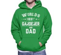 All+Every Worlds Best Gardener And Dad Men's Hooded Sweatshirt Kelly Green