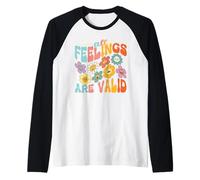 All Feelings are Valid Counselor Mental Health Awareness Raglan Baseball Tee