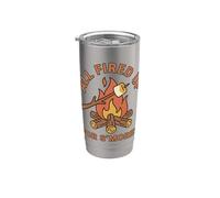 All Fired Up for Smores Retro Campfire Camping Graphic Stainless Steel Insulated Tumbler