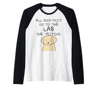 All Food Must Go to The Lab Dog Funny Labrador Retriever Raglan Baseball Tee