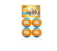 ALL FOR PAWS 2.5’’ Dog Tennis Ball 4PCS, Soft & Durable Dog Ball Toys for Interactive Play, Launcher Compatible Fetch Dog Ball