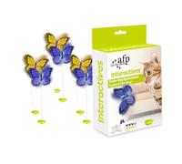 ALL FOR PAWS 6 Pack Interactive Cat Butterfly Flutter Replacements Cat Fun Playing Toy, Re-Fill(Butterfly Replacements)