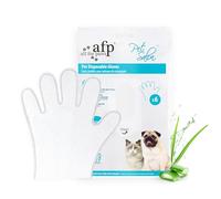 ALL FOR PAWS 6PCS Alcohol Free Dog Deodorizing Cleaning Glove Wipes,Cat Grooming Wipes for Face, Body & Bum, Double-sided Disposable Pet Bath Wipes