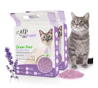 ALL FOR PAWS All Natural Tofu Eco Cat Litter, Rapid Clumping | Low Tracking | Low Dust | 24/7 Odor Control Flushable Pellet Kitty Litter, Lavender, 4.5kg (2 x 2.25kg)