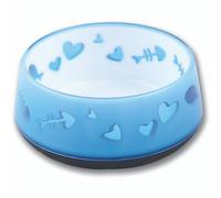 All For Paws Anti Slip Cat Bowl - Blue Fish