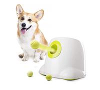 ALL FOR PAWS Automatic Dog Ball Launcher, USB Rechargeable Interactive Dog Tennis Ball Thrower, Puppy Pet Fetch Toy, Dog Ball Throwing Machine for Small and Medium Dogs, Includes 3pcs 2" Tennis Balls