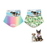ALL FOR PAWS Chill Out 2PCS Dog Ice Bandana, Instant Cooling Bandana for Dogs, Dog Cooling Neck Wrap, Breathable Scarf Dog Cat Ice Collar for Summer, Neck Girth 38-46 cm/15-18.1 Inch(Medium)