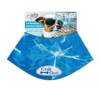All For Paws Chill Out Dog Cooling Bandana, Small | Stylish Water Splash Design, Soak in Water to Cool, Velcro Fastening, Hand Wash