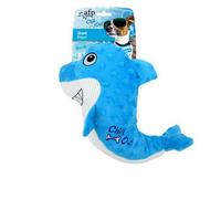 ALL FOR PAWS Chill Out Summer Dog Toy, Cooling Toy, Outdoor Play Plush Toy - Shark, Blue