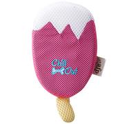 ALL FOR PAWS Chill Out Strawberry Ice Cream Dog Toy | Soak in Cold Water, Ideal for Hot Summer Days, Made with Durable, Water Retaining Fabric, Interactive Plush Toy