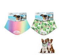ALL FOR PAWS Cooling Bandana for Dogs, 2 Pack Dog Cooling Neck Wrap, Ice Dog Bandanas for Large Dogs, Cooling Scarf for Dogs, Blue Neck Cooler for Dogs(L, Neck Girth 17.3-20.4 Inch)