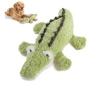 ALL FOR PAWS Crocodile Squeaky Dog Toy, Plush Fetch & Chew Toy for Small Medium Large Dogs, Interactive Puppy Toy with Squeaker and Crinkle, Stuffed Pet Toy for Boredom Relief & Active Play