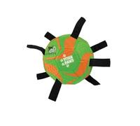 ALL FOR PAWS Dog Soccer Ball with Straps, Interactive Dog Ball Toy for Fetch & Tug of War, Floating Dog Ball for Water Play, Pet Birthday Gifts for Small and Medium Dogs, Includes Pump (6.3 Inch)