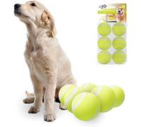 ALL FOR PAWS Durable Dog Tennis Balls 2.5" X 6PCS, Interactive Hyper Fetch Super Bounce Tennis Balls Dog Toy, Replacement Suitable for Maxi Automatic Ball Launcher Machine